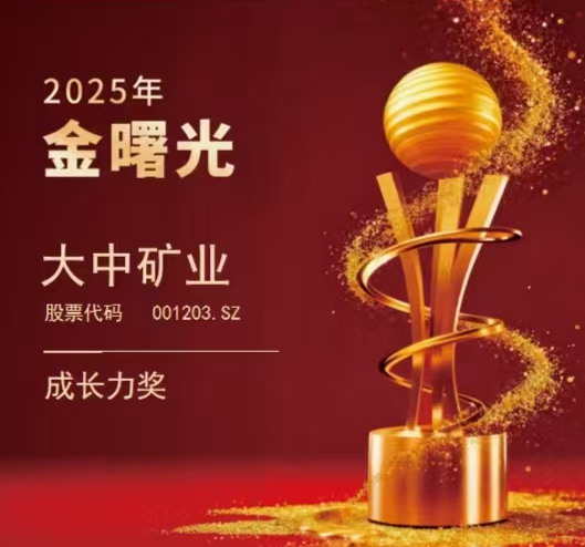 喜报|w66利来矿业荣获“2025年金曙光成长力奖”！